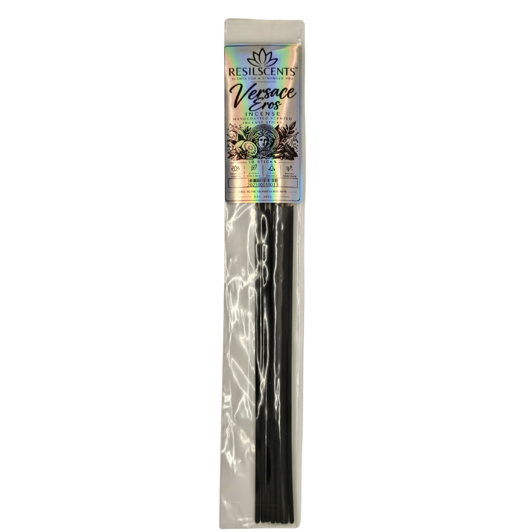 ResilIncense™ Premium Designer-Inspired Incense Sampler – Aqua Di Gio, Versace Eros & Coco Chanel | 15 Sticks
