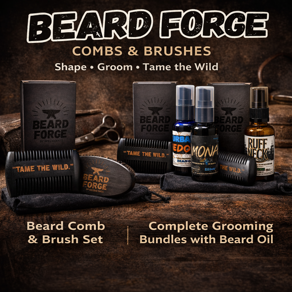 ResilScents Wholesale Beard Forge combs, brushes, and beard oils