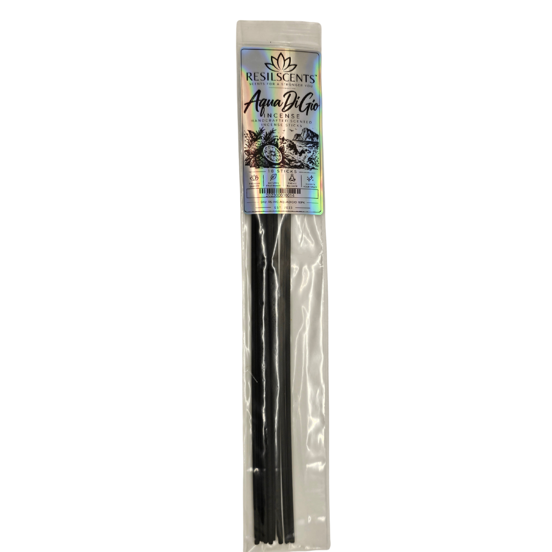 ResilIncense™ Premium Designer-Inspired Incense Sampler – Aqua Di Gio, Versace Eros & Coco Chanel | 15 Sticks