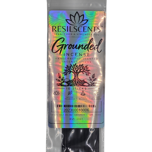 ResilScents Scented Incense — Grounded (10-Stick Bag)