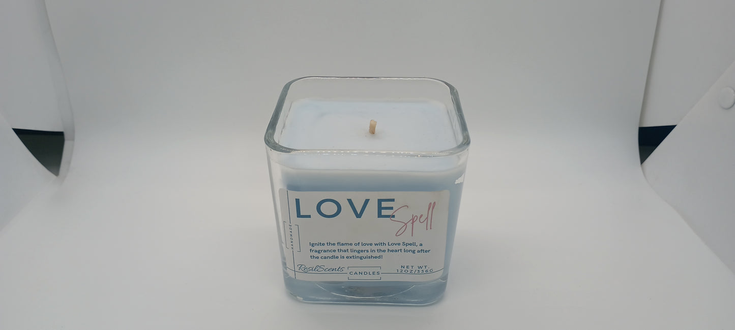 12oz Square Rock Glass Candle (Wholesale)