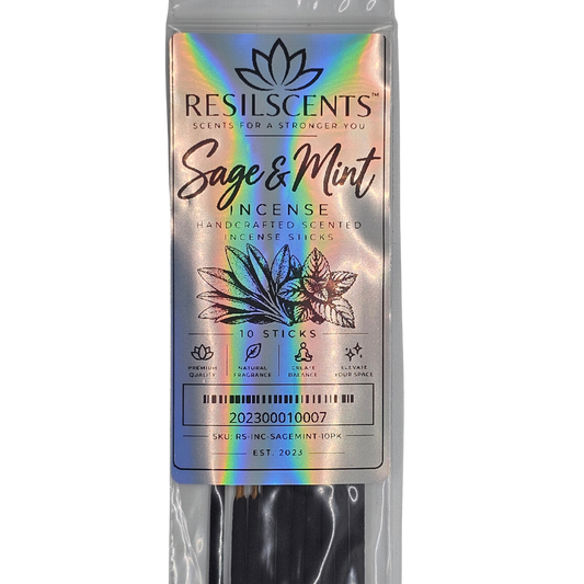 ResilScents Scented Incense — Sage & Mint (10-Stick Bag)