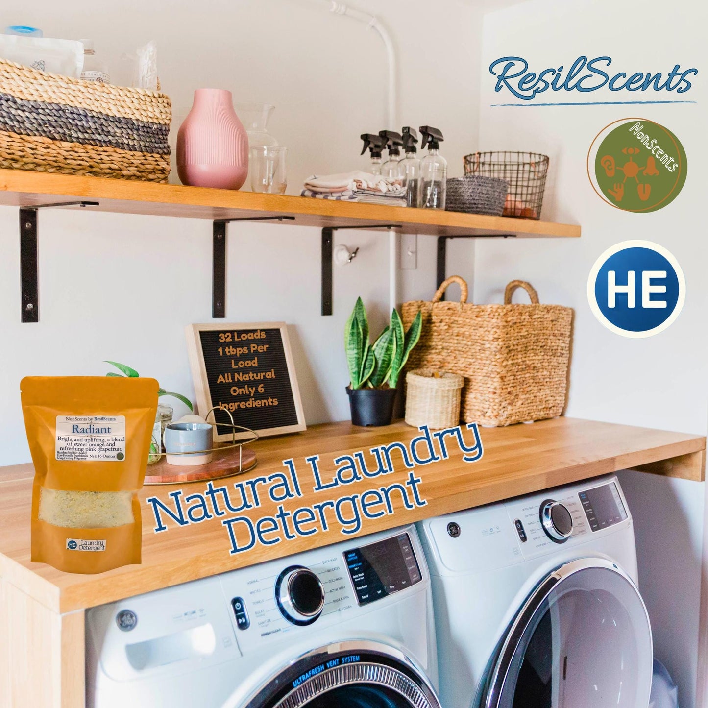 Radiant™ Laundry Detergent – Sweet Orange & Pink Grapefruit (EO Only) | Wholesale